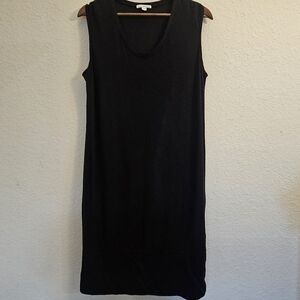 Standard James Perse Midi Tank Shift Dress Womens 1X Black Classic Streetwear